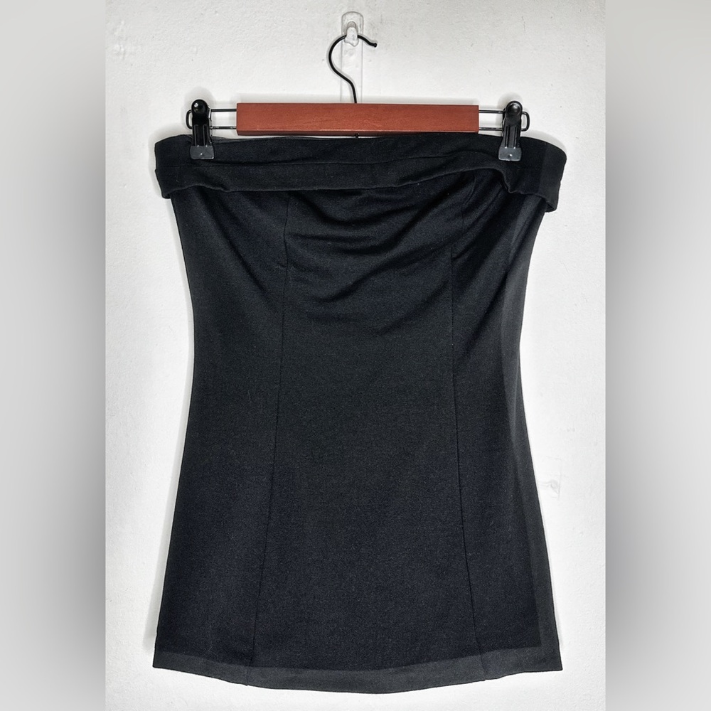 Runaway Black Strapless Mini Dress